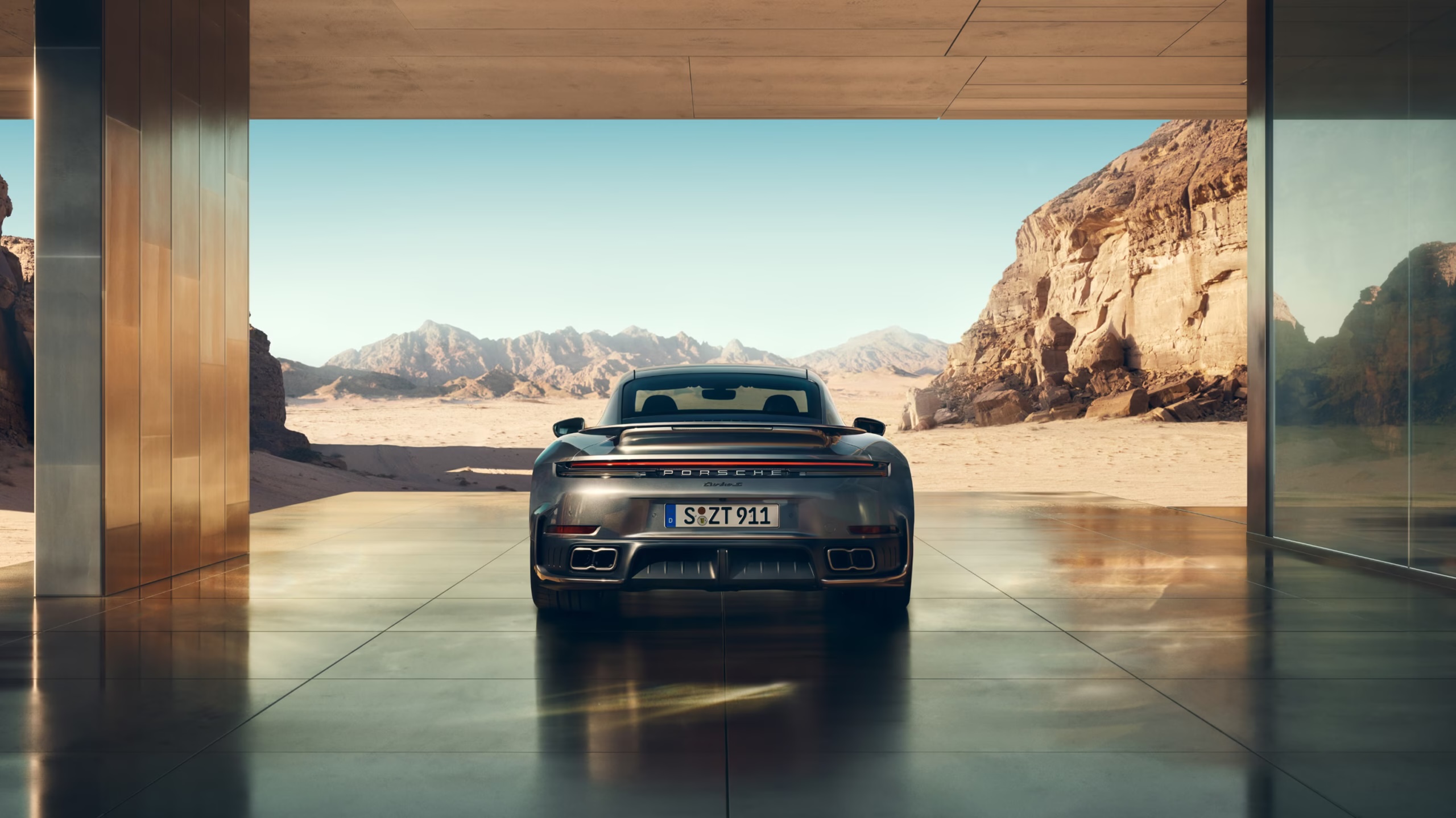 Porsche 911 Turbo S noire